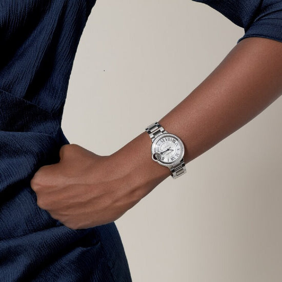 Cartier Replica Watch Ballon Bleu de Cartier Replica Watch, Stainless Steel and 50 Diamonds, 33mm, W4BB0023