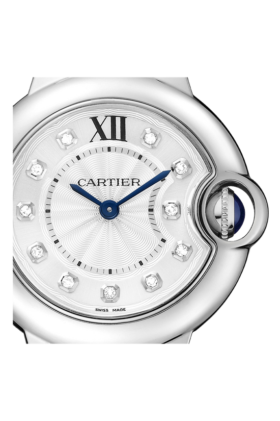 Cartier Replica Watch Ballon Bleu de Cartier Replica Watch, Stainless Steel and Diamonds, 28mm, W4BB0029