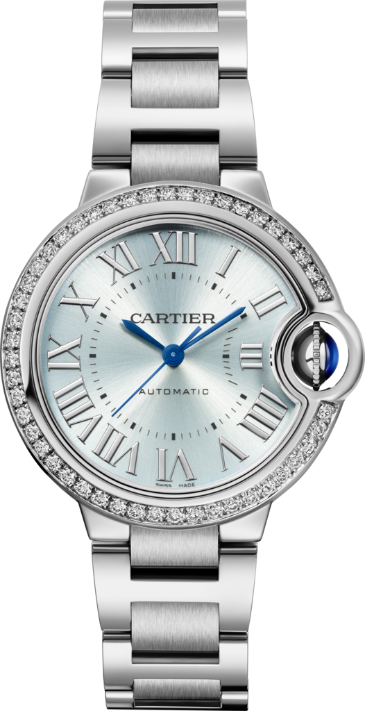 Cartier Replica Watch Ballon Bleu de Cartier Replica Watch, Stainless Steel and Diamonds, 33mm, W4BB0028