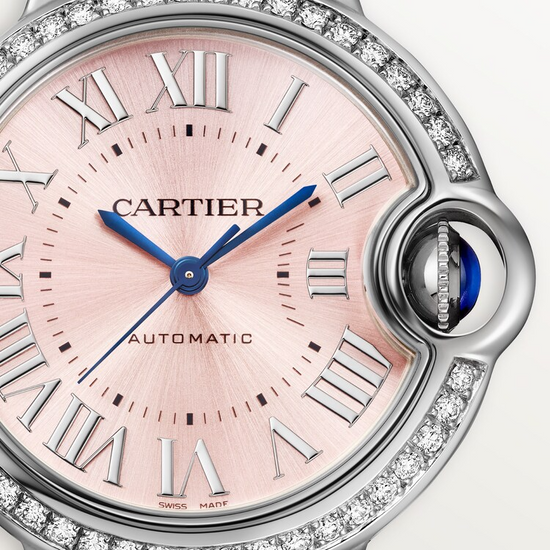 Cartier Replica Watch Ballon Bleu de Cartier Replica Watch, Stainless Steel and Diamonds, 33mm, W4BB0037