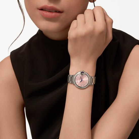 Cartier Replica Watch Ballon Bleu de Cartier Replica Watch, Stainless Steel and Diamonds, 33mm, W4BB0037