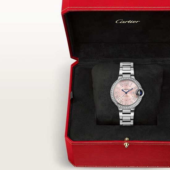 Cartier Replica Watch Ballon Bleu de Cartier Replica Watch, Stainless Steel and Diamonds, 33mm, W4BB0037