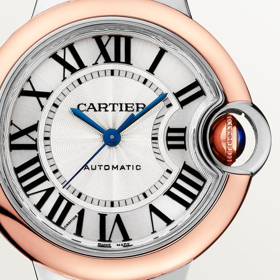 Cartier Replica Watch Ballon Bleu, Stainless Steel and 18k Rose Gold, 36mm, Ladies, W2BB0033