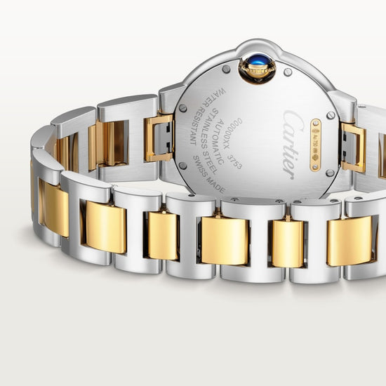 Cartier Replica Watch Ballon Bleu, Stainless Steel and 18k Yellow Gold, 33mm, Ladies, W2BB0037