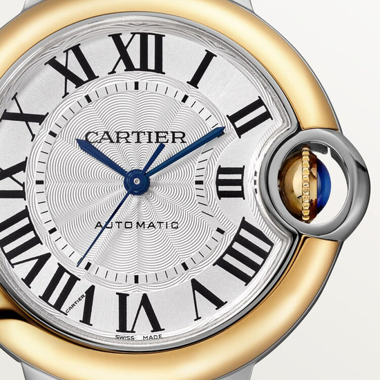 Cartier Replica Watch Ballon Bleu, Stainless Steel and 18k Yellow Gold, 36mm, Ladies, W2BB0038
