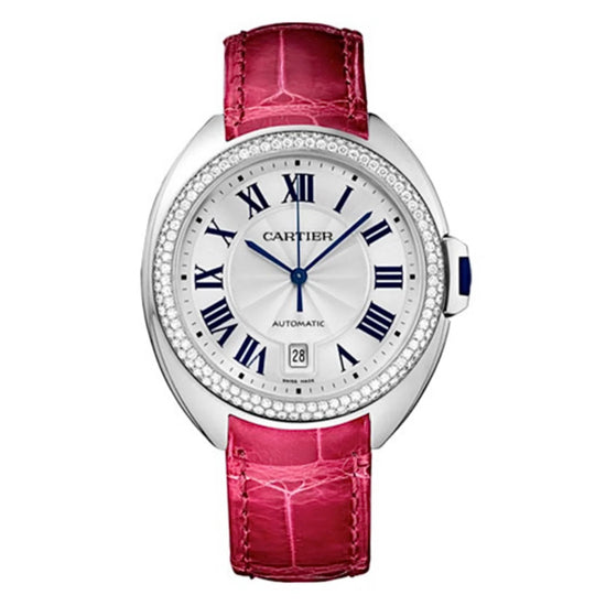 Cartier Replica Watch Cle De Cartier Replica Watch, 18k White Gold with Diamond-set, 40mm, WJCL0011