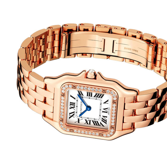 Cartier Replica Watch Panthère de Cartier Replica Watch Medium, 18k Rose Gold, Diamonds, 27mm x 36mm, WJPN0009