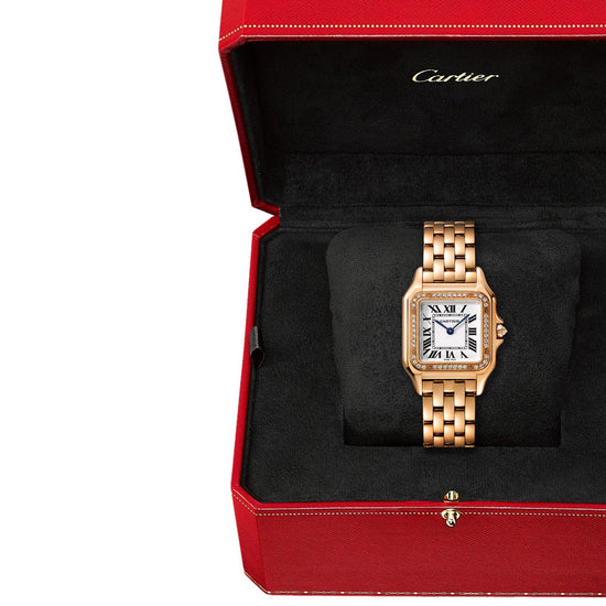 Cartier Replica Watch Panthère de Cartier Replica Watch Medium, 18k Rose Gold, Diamonds, 27mm x 36mm, WJPN0009