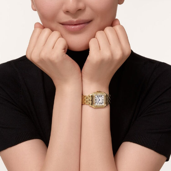 Cartier Replica Watch Panthère de Cartier Replica Watch Medium, 18k Yellow Gold and Diamonds, 27mm x 36mm, WJPN0085