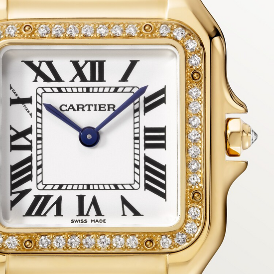 Cartier Replica Watch Panthère de Cartier Replica Watch Medium, 18k Yellow Gold, Diamonds, 27mm x 36mm, WJPN0016