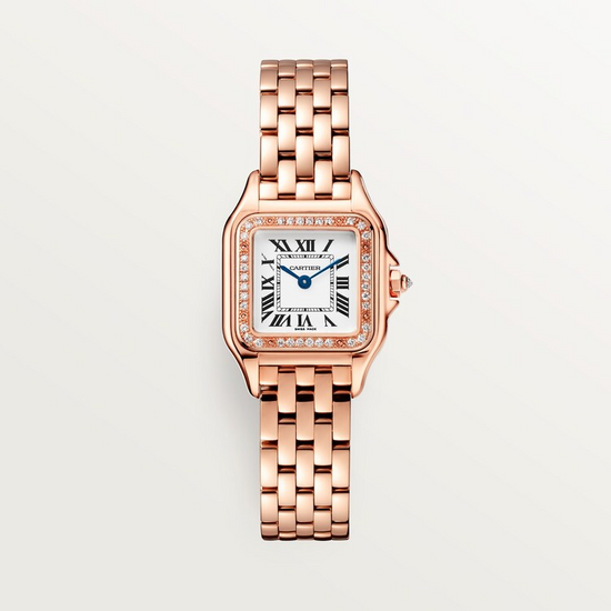 Cartier Replica Watch Panthère de Cartier Replica Watch Small, 18k Rose Gold, Diamonds, 22mm x 30mm, WJPN0049