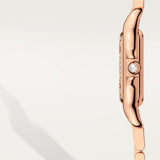 Cartier Replica Watch Panthère de Cartier Replica Watch Small, 18k Rose Gold, Diamonds, 22mm x 30mm, WJPN0049