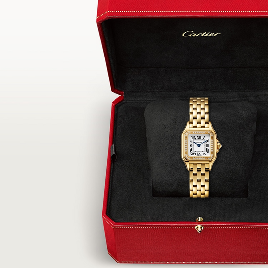 Cartier Replica Watch Panthère de Cartier Replica Watch Small, 18k Yellow Gold, Diamonds, 22mm x 30mm, WJPN0067