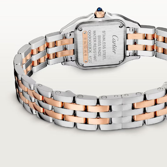 Cartier Replica Watch Panthère de Cartier Replica Watch Small, Stainless Steel, 18k Rose Gold and Diamonds, 22mm x 30mm, W3PN0014
