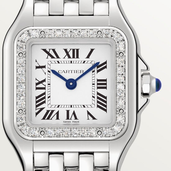 Cartier Replica Watch Panthère de Cartier Replica Watch Small, Stainless Steel and Diamonds, 23mm x 30mm, W4PN0007