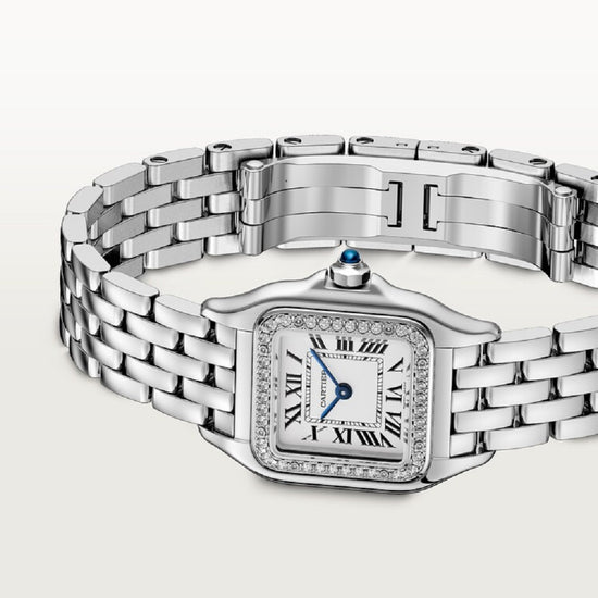 Cartier Replica Watch Panthère de Cartier Replica Watch Small, Stainless Steel and Diamonds, 23mm x 30mm, W4PN0007