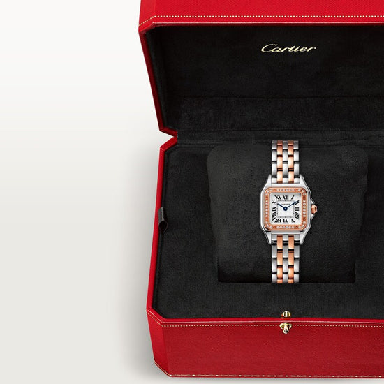 Cartier Replica Watch Panthère de Cartier Replica Watch, Stainless Steel, 18k Rose Gold and Diamonds, 22mm x 30mm, W3PN0006
