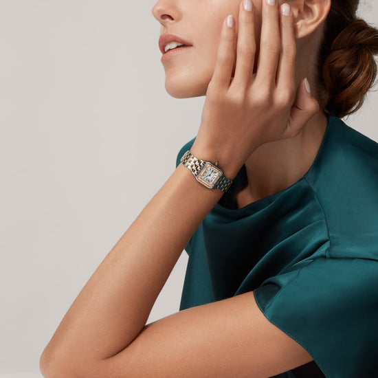 Cartier Replica Watch Panthère de Cartier Replica Watch, Stainless Steel, 18k Rose Gold and Diamonds, 22mm x 30mm, W3PN0006