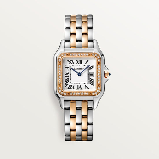 Cartier Replica Watch Panthère de Cartier Replica Watch, Stainless Steel, 18k Rose Gold and Diamonds, 29mm x 37mm, W3PN0007