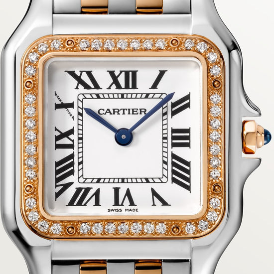 Cartier Replica Watch Panthère de Cartier Replica Watch, Stainless Steel, 18k Rose Gold and Diamonds, 29mm x 37mm, W3PN0007