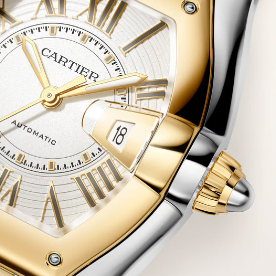 Cartier Replica Watch Roadster watch, Stainless Steel and 18k Yellow Gold, 42.5mm x 34.92mm, W2RD0009