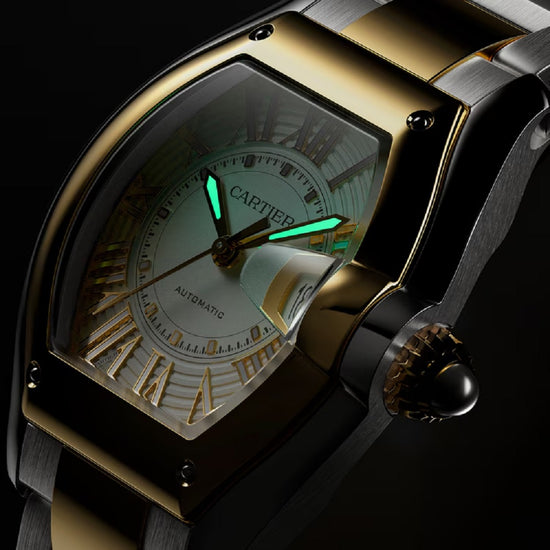 Cartier Replica Watch Roadster watch, Stainless Steel and 18k Yellow Gold, 42.5mm x 34.92mm, W2RD0009
