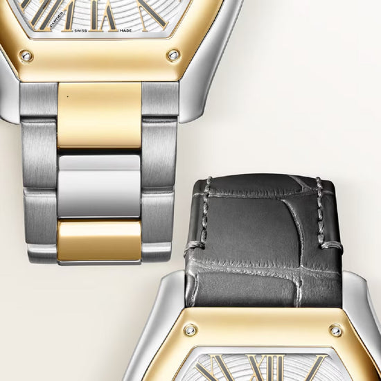 Cartier Replica Watch Roadster watch, Stainless Steel and 18k Yellow Gold, 42.5mm x 34.92mm, W2RD0009