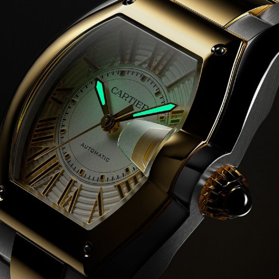Cartier Replica Watch Roadster watch, Stainless Steel and 18k Yellow Gold, 47.2mm x 38.8mm, W2RD0010