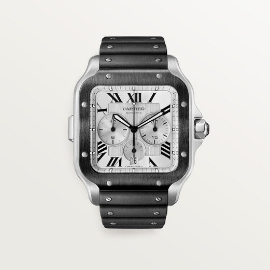 Cartier Replica Watch Santos de Cartier Replica Watch Chronograph, Stainless Steel, 43.3mm, WSSA0017