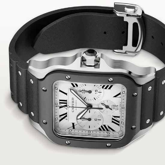 Cartier Replica Watch Santos de Cartier Replica Watch Chronograph, Stainless Steel, 43.3mm, WSSA0017