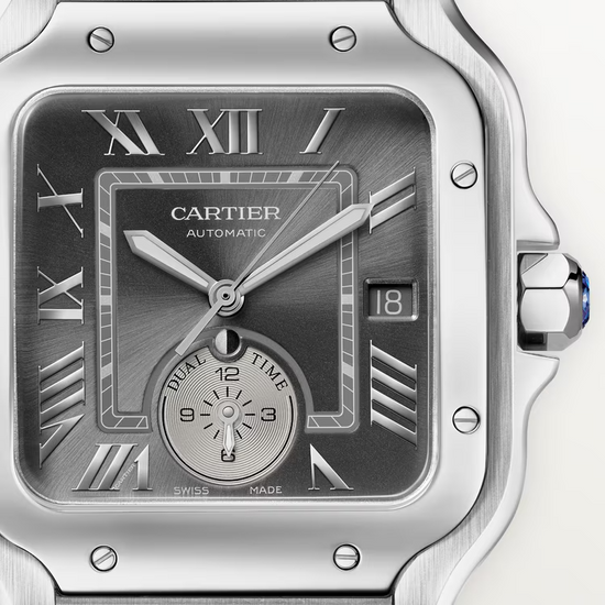 Cartier Replica Watch Santos de Cartier Replica Watch Dual Time, Stainless Steel, 40.2mm, WSSA0076