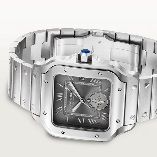Cartier Replica Watch Santos de Cartier Replica Watch Dual Time, Stainless Steel, 40.2mm, WSSA0076