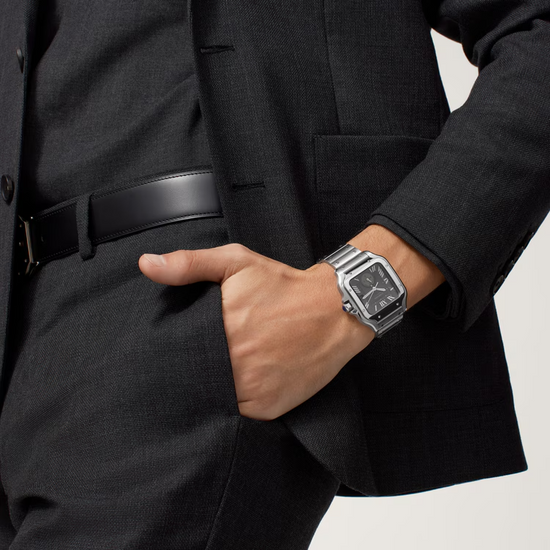 Cartier Replica Watch Santos de Cartier Replica Watch Dual Time, Stainless Steel, 40.2mm, WSSA0076