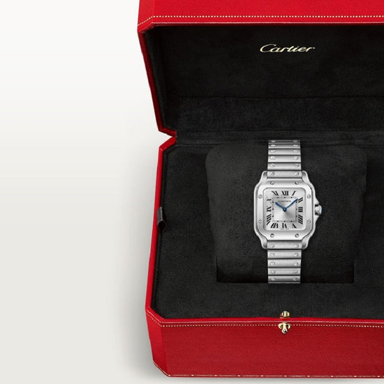 Cartier Replica Watch Santos de Cartier Replica Watch, Stainless Steel, 27mm x 34.5mm, WSSA0082