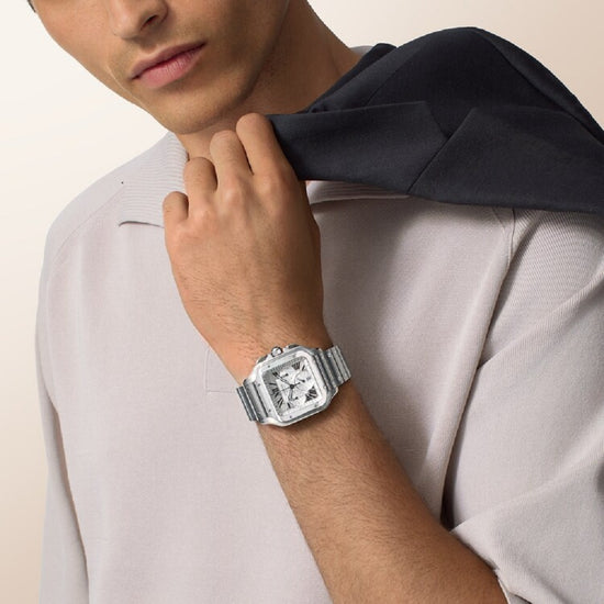 Cartier Replica Watch Santos de Cartier Replica Watch, Stainless Steel, 47mm x 39.8mm, WSSA0083