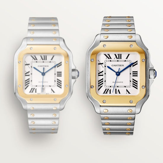 Cartier Replica Watch Santos de Cartier Replica Watch, Stainless Steel and 18k Yellow Gold, 39.8mm, W2SA0009