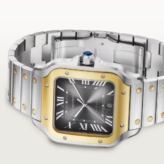 Cartier Replica Watch Santos de Cartier Replica Watch, Stainless Steel and 18k Yellow Gold, 39.8mm, W2SA0030