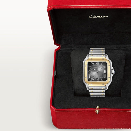 Cartier Replica Watch Santos de Cartier Replica Watch, Stainless Steel and 18k Yellow Gold, 39.8mm, W2SA0030