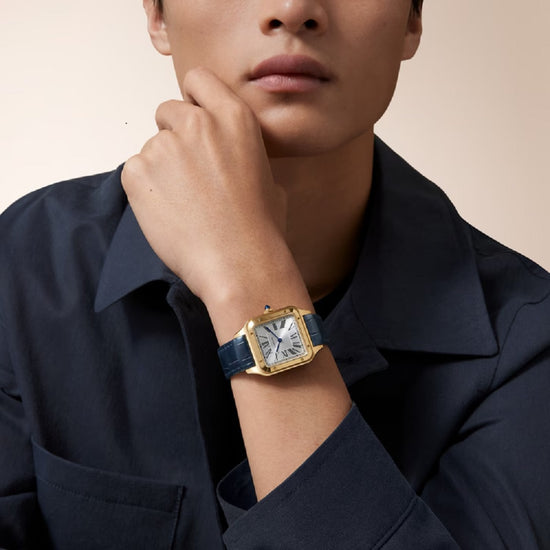 Cartier Replica Watch Santos-Dumont de Cartier Replica Watch, 18k Yellow Gold, 43.5mm x 31.4mm, WGSA0139