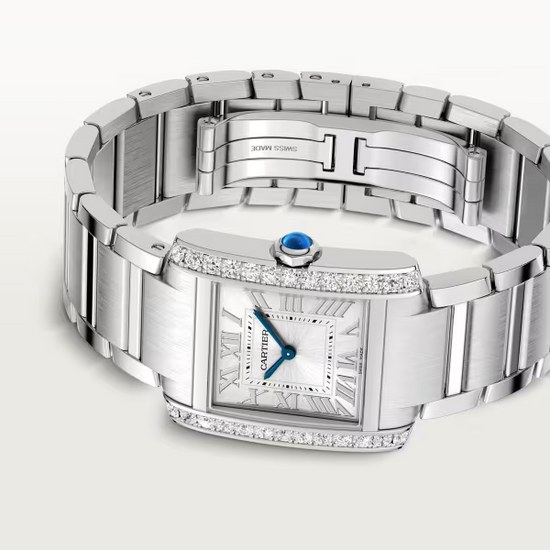 Cartier Replica Watch Tank Francaise, Stainless Steel, Diamonds, 32mm x 27mm, W4TA0021