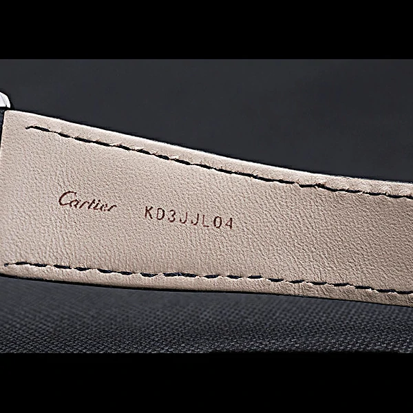 Cartier Ronde Louis Stainless Steel Case White Dial Diamond Numerals new60086