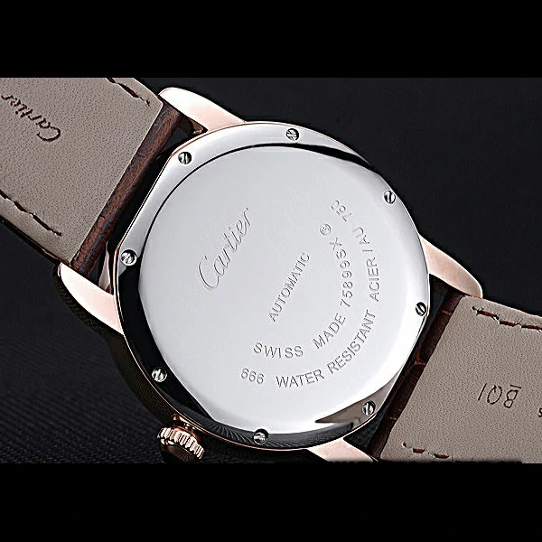 Cartier Ronde Solo Gold Diamond Case White Dial Roman Numerals new60103