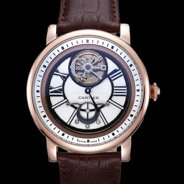 Cartier Rotonde Flying Tourbillon White Dial new59857