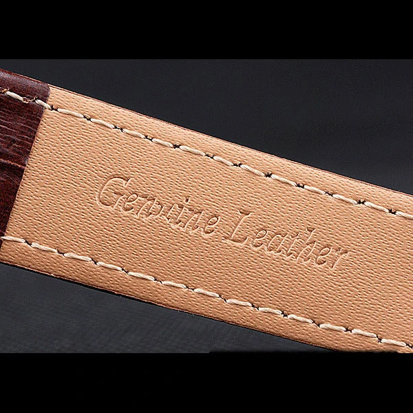 Cartier Rotonde Top Blue Crown Brown Leather Bracelet new59888