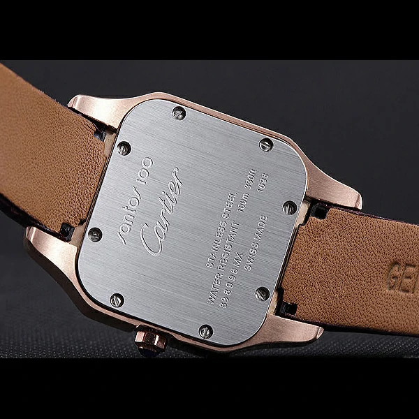 Cartier Santos 100 Diamond Rose Gold Bezel new59828