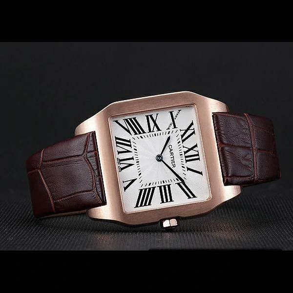 Cartier Santos 100 Diamond Rose Gold Bezel new59847