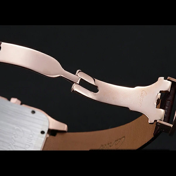 Cartier Santos 100 Diamond Rose Gold Bezel new59847