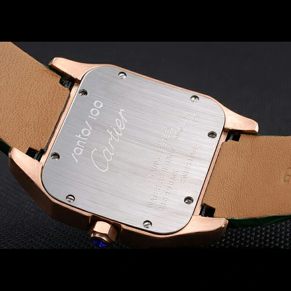 Cartier Santos 100 Diamond Rose Gold Bezel new59848