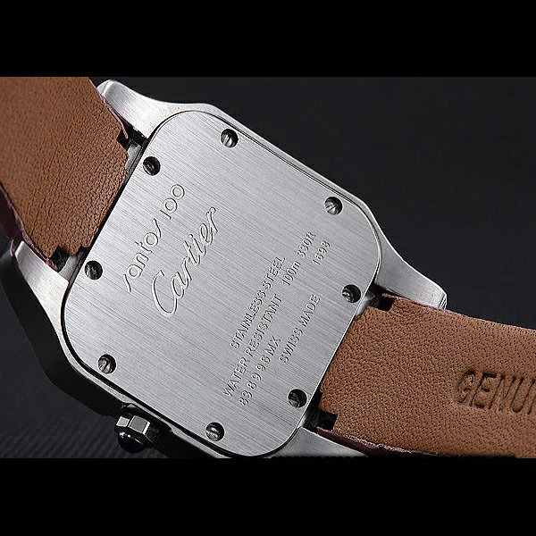 Cartier Santos 100 Diamond Silver Bezel new59825