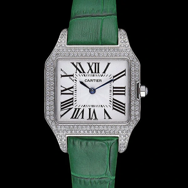 Cartier Santos 100 Diamond Silver Bezel new59829